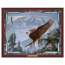 Load image into Gallery viewer, Lee Kromschroeder Majestic Monarchs Illuminated Stained Glass Panorama Wall Decor by The Bradford Exchange - RCE Global Solutions