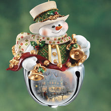 Load image into Gallery viewer, The Bradford Exchange Thomas Kinkade Snow-Bell Holidays Snowman Ornaments: Set of Three - RCE Global Solutions
