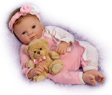 Load image into Gallery viewer, The Ashton-Drake Galleries Unbearably Cute So Truly Real Baby Doll with Plush Teddy Bear by Violet Parker 17"- inches - RCE Global Solutions