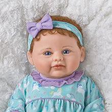 Load image into Gallery viewer, The Ashton - Drake Galleries Mia and Sparkle Lifelike So Truly Real® Baby Girl Doll Weighted with Soft RealTouch® Vinyl Skin and Plush Unicorn Friend by Master Doll Artist Violet Parker 17"-Inches - RCE Global Solutions