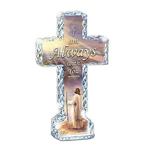 Load image into Gallery viewer, The Bradford Exchange Greg Olsen I Am Always With You Messages Of Faith Crystalline Cross 3.75" Width x 6.5" Height - RCE Global Solutions