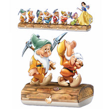 Load image into Gallery viewer, The Bradford Exchange Disney Snow White and the Seven Dwarfs Bashful and Sneezy Limoges-Style Box Issue #4 Handcrafted Painted Heirloom Porcelain with 22K Gold Clasps 3"-Inches - RCE Global Solutions
