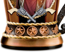 Load image into Gallery viewer, John Wayne Duke Porcelain Stein With Bronze Toned Metal Alloy Lid: Drink Safe by The Bradford Exchange - RCE Global Solutions