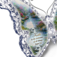 Load image into Gallery viewer, The Bradford Exchange Thomas Kinkade Crystalline Butterfly Sculpture with Artwork - FAITH - RCE Global Solutions