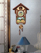 Load image into Gallery viewer, The Bradford Exchange Linda Picken's Playful Pugs Wooden Cuckoo Clock - RCE Global Solutions
