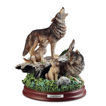 Load image into Gallery viewer, The Bradford Exchange Spring Serenade Wolf Pack Handcrafted Wolf Family Sculpture - RCE Global Solutions
