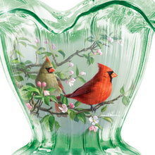 Load image into Gallery viewer, The Bradford Exchange Cardinal Serenade Issue #1 Hand-Blown Art Glass Bowl by James Hautman 7.25-inches - RCE Global Solutions