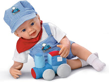 Load image into Gallery viewer, The Ashton - Drake Galleries Logan All Aboard Engineer Poseable Lifelike Baby Boy Doll by Linda Murray 18"-inches - RCE Global Solutions