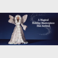 Load and play video in Gallery viewer, The Ashton - Drake Galleries Illuminated Silent Night Christmas Angel Decor Poseable Musical Porcelain Doll with Faux Fur Coat Lined with More Than 40 LED Lights Plays the Silent Night Melody 24"-inches