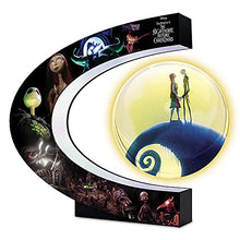 Load image into Gallery viewer, The Bradford Exchange Disney Tim Burton's The Nightmare Before Christmas Illuminated Levitating Moon with Custom Base and Iconic Movie Characters - RCE Global Solutions