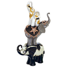 Load image into Gallery viewer, The Hamilton Collection Blake Jensen Good Luck Stacked Elephants Figurine with Swarovski Crystals - RCE Global Solutions