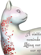 Load image into Gallery viewer, The Hamilton Collection Fur-Ever in Our Hearts Hand-Painted Remembrance Cat Figurine by Blake Jensen Featuring A White Pearlescent Paint Finish & Adorned with Floral Accents - RCE Global Solutions