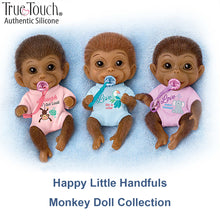 Load image into Gallery viewer, The Ashton-Drake Galleries Happy Little Handfuls Monkey Doll Collection Live Life In Color Issue #2 Miniature Full Body Silicone Monkey Dolls with Pacifiers 4-inches - RCE Global Solutions