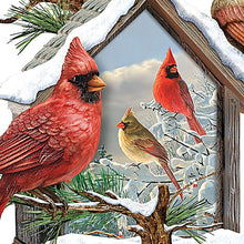 Load image into Gallery viewer, The Bradford Exchange Winter's Treasures Cardinals Season's Splendor Illuminated Songbird Sculpture by Hautman Brothers 7-inches - RCE Global Solutions