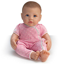 Load image into Gallery viewer, The Ashton - Drake Galleries So Truly Mine® Realistic Lifelike Baby Girl Doll Weighted Fully Poseable with Soft RealTouch® Vinyl Skin Dark Brown Hair Blue Eyes by Doll Artist Linda Murray 15-inches - RCE Global Solutions