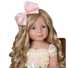 Load image into Gallery viewer, The Ashton - Drake Galleries Pearls Lace and Grace Lifelike So Truly Real® Child Girl Doll in Custom Hand Sewn Ivory Satin Dress Realistic Weighted Poseable with Soft RealTouch® Vinyl Skin 28"-Inches - RCE Global Solutions