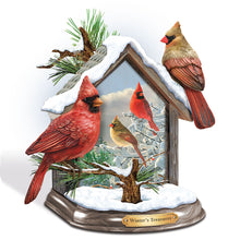 Load image into Gallery viewer, The Bradford Exchange Winter's Treasures Cardinals Season's Splendor Illuminated Songbird Sculpture by Hautman Brothers 7-inches - RCE Global Solutions