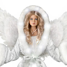 Load image into Gallery viewer, The Ashton - Drake Galleries Illuminated Silent Night Angel Poseable Musical Porcelain Doll with Faux Fur Coat Lined with More Than 40 LED Lights Plays the Silent Night Melody 24"-inches - RCE Global Solutions