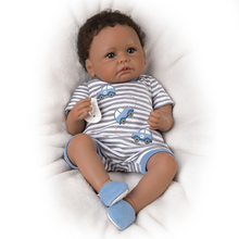 Load image into Gallery viewer, The Ashton - Drake Galleries Mama's Little Love Bug Interactive Coos and Has Heartbeat Lifelike So Truly Real® African American Black Baby Boy Doll with Soft RealTouch® Vinyl Skin by Linda Murray 17" - RCE Global Solutions