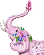 Load image into Gallery viewer, The Hamilton Collection Breast Cancer Awareness Elephant Figurine by Sally Barlow with Faux Gems - RCE Global Solutions