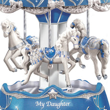Load image into Gallery viewer, The Bradford Exchange Carousel Music Box for Daughter with Lights and Rotation 8"-Inches - RCE Global Solutions