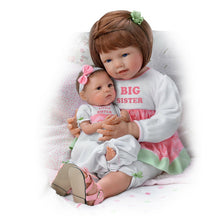 Load image into Gallery viewer, The Ashton - Drake Galleries A Sister's Love Child and Baby Girl Doll Set Lifelike So Truly Real® Signature Edition Weighted Fully Poseable with Soft RealTouch® Vinyl Skin by Waltraud Hanl 24"-Inches - RCE Global Solutions