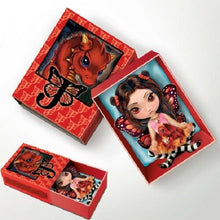 Load image into Gallery viewer, The Ashton - Drake Galleries Ruby Dragonling Darlings Matchbox Fancy Fairy Figurine Sculpted & Hand-crafted in Artisan Resin from the Dragonling Darlings Collection by Jasmine Becket-Griffith 3-inches - RCE Global Solutions