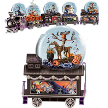 Load image into Gallery viewer, The Bradford Exchange Tim Burton Nightmare Before Christmas GLITTER GLOBE TRAIN ALL HAIL THE PUMPKIN KING Issue #5 - RCE Global Solutions