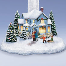 Load image into Gallery viewer, The Bradford Exchange Thomas Kinkade Holiday Lights, Spirits Bright Village Candleholders with Flameless Candles - RCE Global Solutions