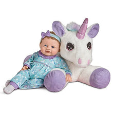 Load image into Gallery viewer, The Ashton - Drake Galleries Mia and Sparkle Lifelike So Truly Real® Baby Girl Doll Weighted with Soft RealTouch® Vinyl Skin and Plush Unicorn Friend by Master Doll Artist Violet Parker 17"-Inches - RCE Global Solutions