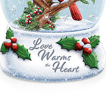 Load image into Gallery viewer, The Bradford Exchange Love Warms The Heart Illuminated Holiday Water Globe with Handcrafted Cardinal Sculpture with Flamesless Tea Light 4.75"W x 6"H - RCE Global Solutions