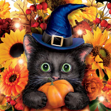 Load image into Gallery viewer, The Bradford Exchange Kayomi Harai Scaredy Cat Always in Bloom Lighted Halloween Floral Centerpiece - RCE Global Solutions