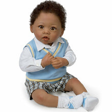 Load image into Gallery viewer, The Ashton - Drake Galleries Michael I Love You To The Moon And Back So Truly Real® African American Black Baby Boy Doll Weighted Poseable with Soft RealTouch® Vinyl Skin by Linda Murray 22"-inches - RCE Global Solutions