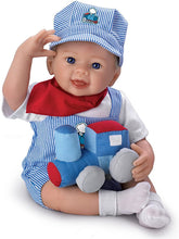 Load image into Gallery viewer, The Ashton - Drake Galleries Logan All Aboard Engineer Poseable Lifelike Baby Boy Doll by Linda Murray 18"-inches - RCE Global Solutions