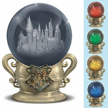 Load image into Gallery viewer, Harry Potter Laser-Etched Glass Orb Lights Up With HOGWARTS House Colors - RCE Global Solutions