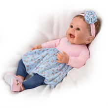 Load image into Gallery viewer, The Ashton - Drake Galleries Giggles And Grins Interactive Touch Activated So Truly Real® Lifelike With RealTouch® Vinyl Skin & Hand Rooted Hair Weighted For Realism Baby Doll by Sherry Rawn 18-inches - RCE Global Solutions
