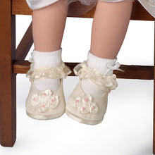 Load image into Gallery viewer, The Ashton - Drake Galleries Pearls Lace and Grace Lifelike So Truly Real® Child Girl Doll in Custom Hand Sewn Ivory Satin Dress Realistic Weighted Poseable with Soft RealTouch® Vinyl Skin 28"-Inches - RCE Global Solutions