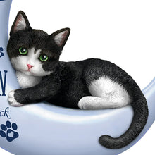 Load image into Gallery viewer, The Hamilton Collection Blake Jensen Collectible Cat Figurine in Pearlescent Moon with Loving Sentiment - RCE Global Solutions
