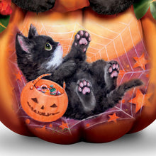 Load image into Gallery viewer, The Bradford Exchange Kayomi Harai Scaredy Cat Always in Bloom Lighted Halloween Floral Centerpiece - RCE Global Solutions