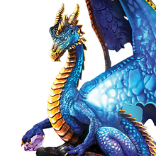 Load image into Gallery viewer, The Bradford Exchange Mystic Treasures Illuminated LED Ancient Dragon Sculpture With Hand Applied Metallic Paints Golden Accents and Faux Jewels 11"-Inches - RCE Global Solutions