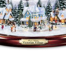 Load image into Gallery viewer, The Bradford Exchange Thomas Kinkade Victorian Christmas Village Snowglobe - RCE Global Solutions