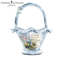 Load image into Gallery viewer, The Bradford Exchange Reflections of Hope Bowl Collection "All Things Are Possible" Issue #1 Hand-Blown Glass Bowls by Thomas Kinkade 7.5-inches - RCE Global Solutions