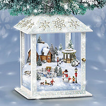 Load image into Gallery viewer, The Bradford Exchange Thomas Kinkade Festival of Lights Illuminated Tabletop Christmas Tree Featuring Snow-Tipped Branches, Pearlescent Garland & Lighted Lantern Ornaments - RCE Global Solutions