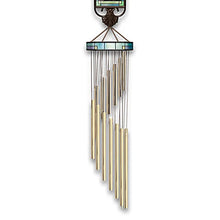 Load image into Gallery viewer, The Bradford Exchange Heavensong Wind Chime "Faith" Metal Cross Musical Metal Chimes with Artwork by Thomas Kinkade with Bible Passages 7"W x 18"H - RCE Global Solutions
