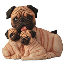 Load image into Gallery viewer, The Bradford Exchange Lifelike Pug Kisses Sculpture of a Mama Pug and Her Pups - RCE Global Solutions