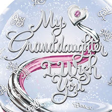 Load image into Gallery viewer, The Bradford Exchange Musical Glitter Globe for Granddaughter with Swarovski Crystal and Poem Card - RCE Global Solutions