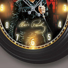 Load image into Gallery viewer, The Bradford Exchange Elvis Presley Indoor and Outdoor LED Illuminated Self Setting Atomic Clock by Bruce Emmett 14-inches - RCE Global Solutions