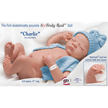 Load image into Gallery viewer, The Ashton - Drake Galleries Charlie So Truly Real® Newborn Baby Boy Doll Anatomically Correct Weighted Poseable with Soft RealTouch™ Vinyl Skin by Master Doll Artist Linda Webb 22"-inches - RCE Global Solutions