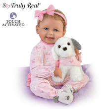 Load image into Gallery viewer, The Ashton - Drake Galleries Interactive Layla Coo's and Giggles with Plush Puppy that Happy Barks Back So Truly Real® Girl Doll with RealTouch® Vinyl Skin by Master Doll Artist Bonnie Chyle 18"-inches - RCE Global Solutions