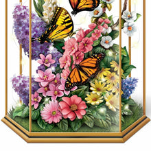 Load image into Gallery viewer, The Bradford Exchange Delicate Treasures Illuminated Monarch Butterfly Flower Garden Sculpture Inside Glass Gazebo 10"-Inches - RCE Global Solutions